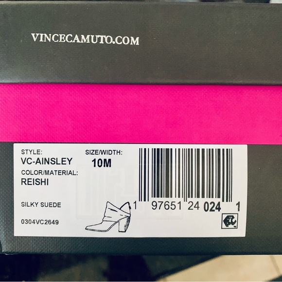 BNWB Vince Camuto Ainsley Brown Suede Ankle Boots size 10 - Picture 8 of 9